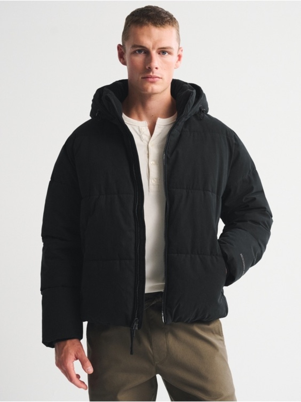 Abercrombie & Fitch Men’s Hooded Heavyweight Puffer Jacket Sz L